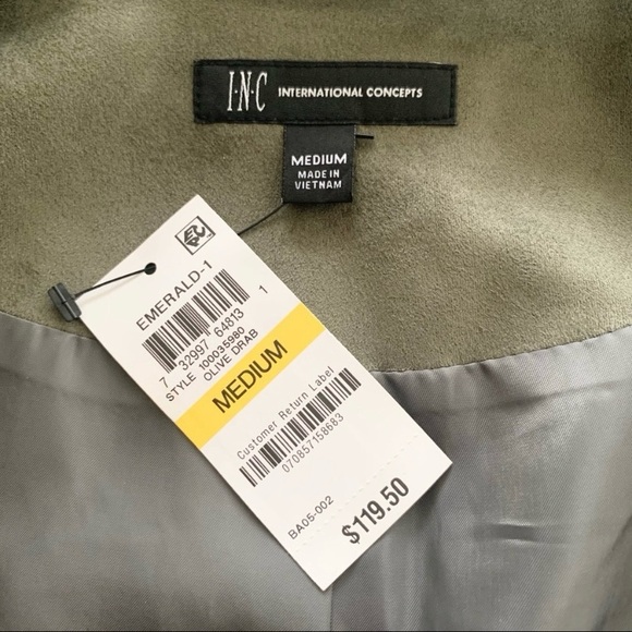 INC International Concepts Bomber Jacket Medium New - Picture 2 of 9